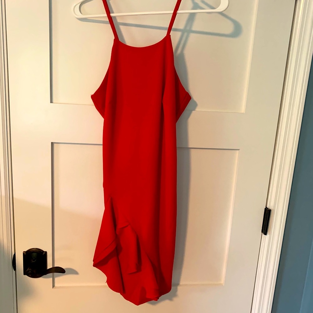 Stunning Red Bebe Mini Dress